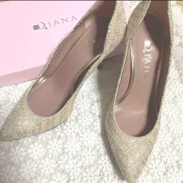 DIANA*새상품급*베이지 트위드 펌프스 23.5