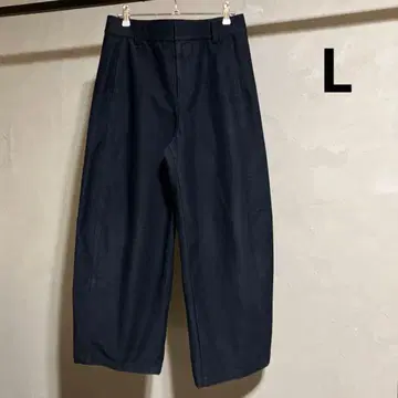 새상품급 유니클로 저지 배럴 레그 팬츠 네이비 L 인심 65 보정 완료