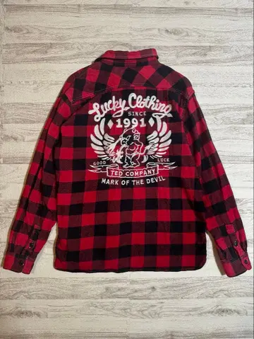 TEDMAN 데드맨 자수 플란넬 셔츠 긴팔 셔츠