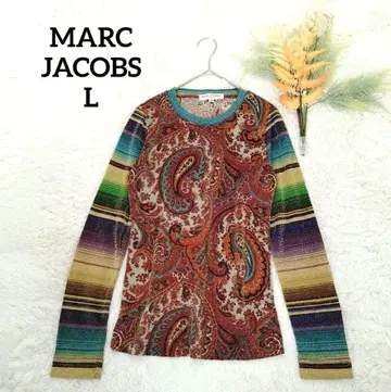 마크제이콥스 여성용 티셔츠(L) 페이즐리 패턴 크루넥