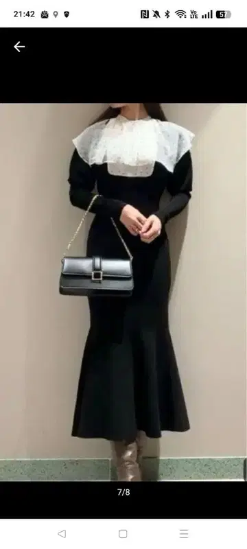 스나이델 SNIDEL 니트 원피스 블랙