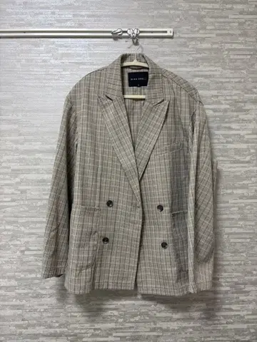 NIKO AND - 체크 무늬 더블 브레스트 자켓 M