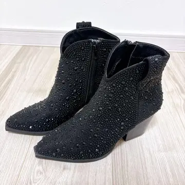 개성있는 스터드 숏부츠 블랙 한국 스타일 5 M 상당