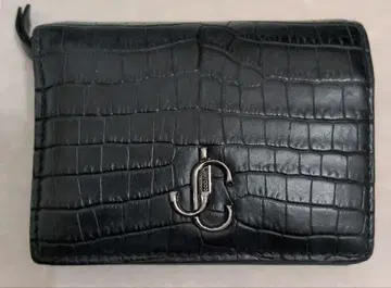 지미추 미니 지갑 JC 크로커다일풍 접이식 지갑 블랙