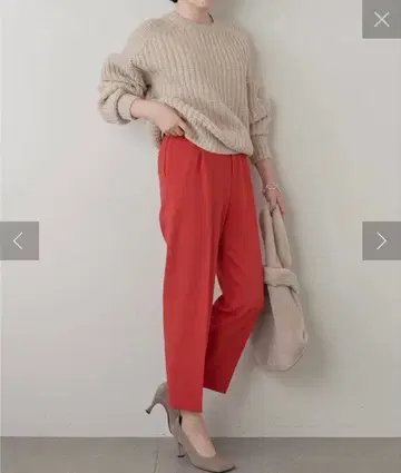 Whim Gazette 컬러 턱 팬츠