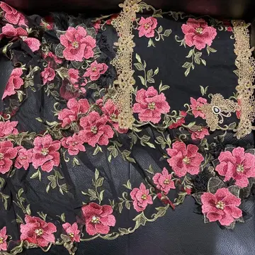 알뜰 3종 세트 레이스 스톨 코사지 대형 손수건