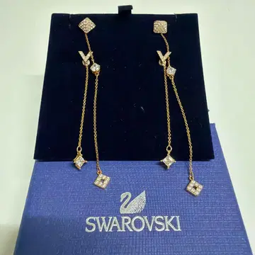 스와로브스키 롱 체인 귀걸이