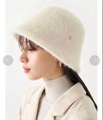 택 포함 새상품 SNIDEL 퍼 버킷햇 BEG