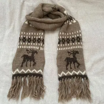 어스 뮤직 앤 이콜로지 머플러 루돌프 무늬