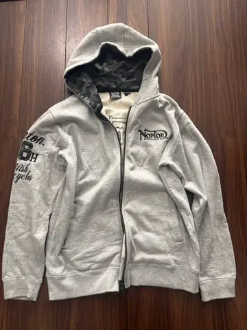 Norton 풀 집업 후드티 그레이