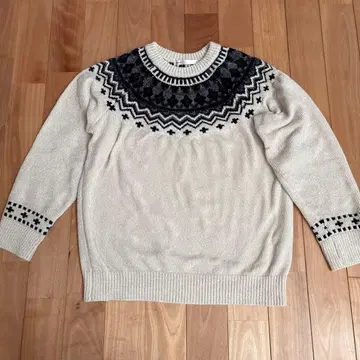 ikka 노르딕 무늬 스웨터 M