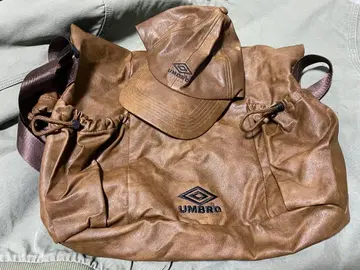[ 세트 ] UMBRO 브라운 합성 피혁 캡 백