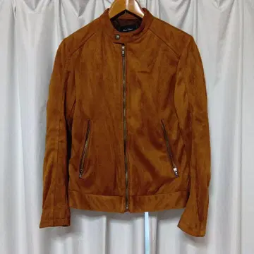 남성용 비기 M 자켓 브라운 페이크 스웨이드 브라운