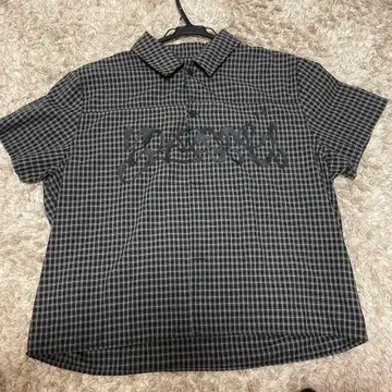 BlessU 체크 무늬 반팔 셔츠 M