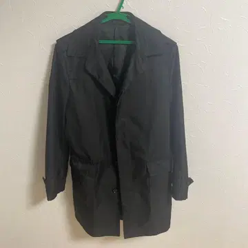 COMME CA ISM 블랙 트렌치코트 허리 벨트 포함