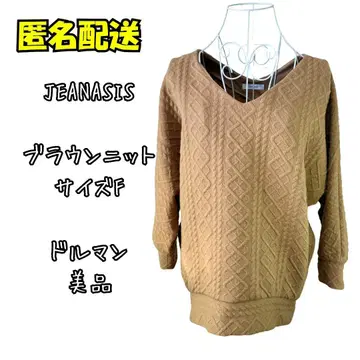 새상품급 JEANASIS 브라운 니트 사이즈 F 돌먼