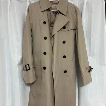 새상품급 레미유 라이너 포함 트렌치코트 벨트 롱 베이지 면 M 9호