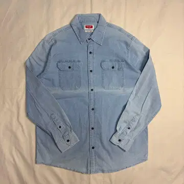 Wrangler 랭글러 데님 셔츠 던가리 라이트 블루 L 구제 의류