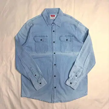 Wrangler 랭글러 데님 셔츠 던가리 라이트 블루 L 구제 의류