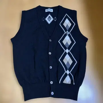 블랙&화이트 베스트 블랙 M