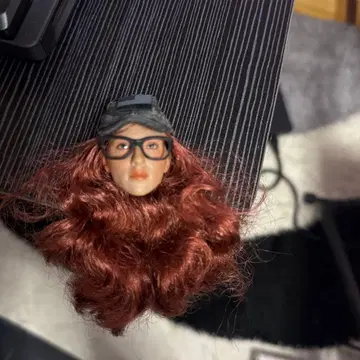 1/6 블랙 위도우 커스텀 인형 머리 부품 카모플라쥬 모자