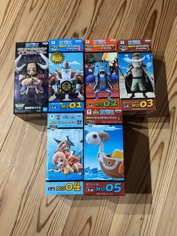 원피스 MEGA 월드 콜렉터블 미개봉 상자 손상 5체 세트