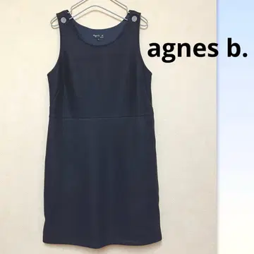 [ 새상품급 ] agnes b. 에네스베 양모 울 오버롤 스커트 원피스
