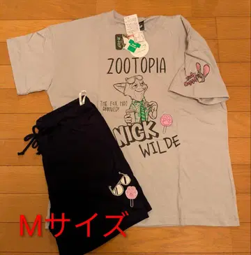 주토피아 닉 디즈니 티셔츠 상하의 세트 셋업 M 사이즈