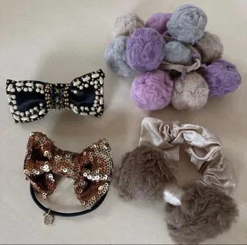 프랑슈리페 머리핀, 머리끈, 스크런치 4종 세트