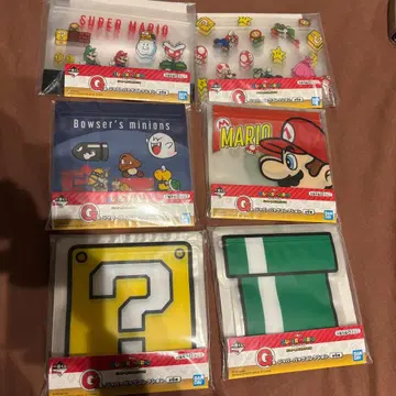 슈퍼 마리오 마리오 제일복권 G상 지퍼 백 컬렉션 전 6종 세트