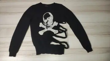 BLACK PEACE NOW 스컬 프린트 블랙 니트