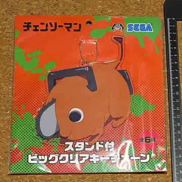 체인소 맨 스탠드 부착 빅 클리어 키체인 아크릴 스탠드 포치타