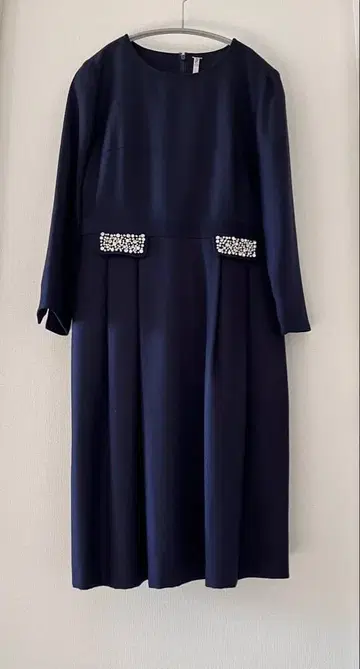 [새상품급] 노리즈 비쥬 턱 원피스 38 네이비