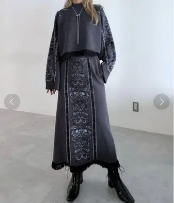 HARE 모헤어 패턴 니트 셋업