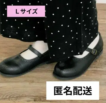 미사용 새상품 사만사 모스모스 메달리온 스트랩 슈즈 L 사이즈 블랙