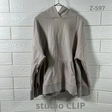 [studioCLIP] 베이지 후드 부착 트레이닝복 (M) 면