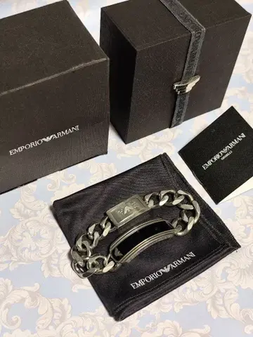 엠포리오 아르마니 스테인리스 스틸 체인 팔찌