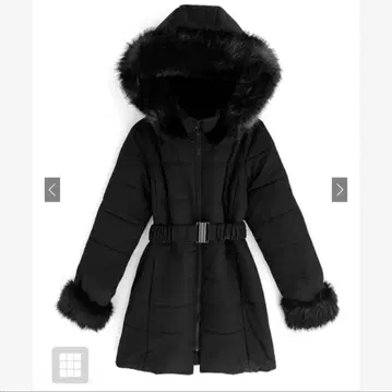 GRL 벨트 포함 퍼 다운 코트 [kd13]