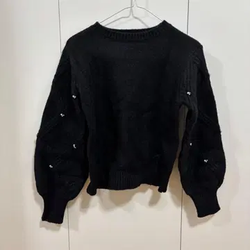 새상품급 퀸즈 코트 니트 블랙 펄 여성용 M