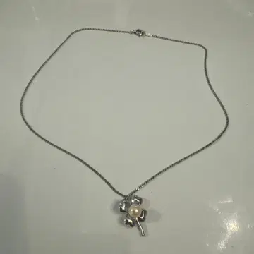 [ 일본제 ] 클로버 진주 목걸이 Ag925