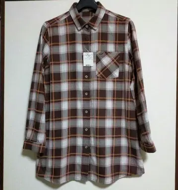 크로커다일 튜닉 블라우스 M 여성용 체크 무늬 택 포함 새상품