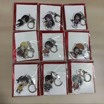 니시오 이신 대사전 모노가타리 시리즈 아크릴 키링 9개