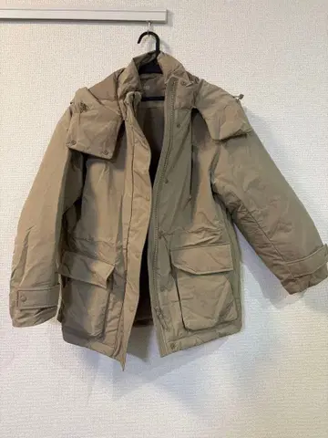UNIQLO 하이브리드 다운 코트 S 베이지