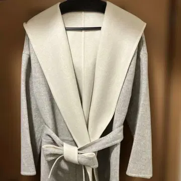 바이컬러 압축 울 코트 L