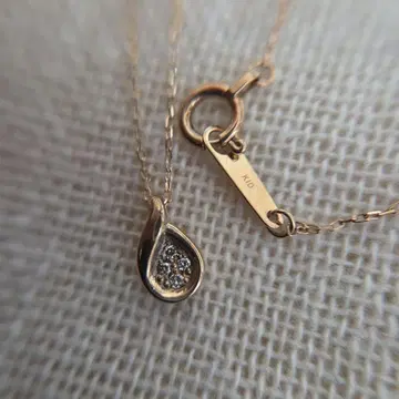 K10 YG 물방울 다이아 목걸이