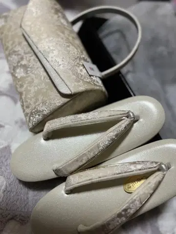 순수 실크 오비 원단 이치린칸 예복용 조리/가방 세트