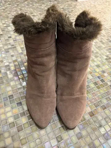 NEO RHYTHM 브라운 퍼 숏부츠 일본제 24cm EE