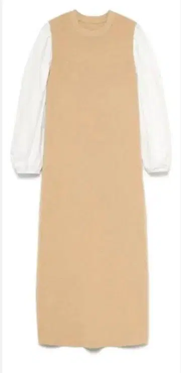 미라 오웬 도킹 디자인 원피스 베이지