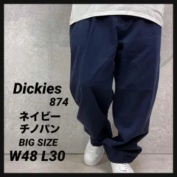 디키즈 874 빅사이즈 치노 팬츠 네이비 워크 W48 L30