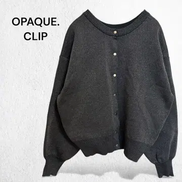 오파크 클립 가디건 니트 겉옷 라메 깔끔 고급 M